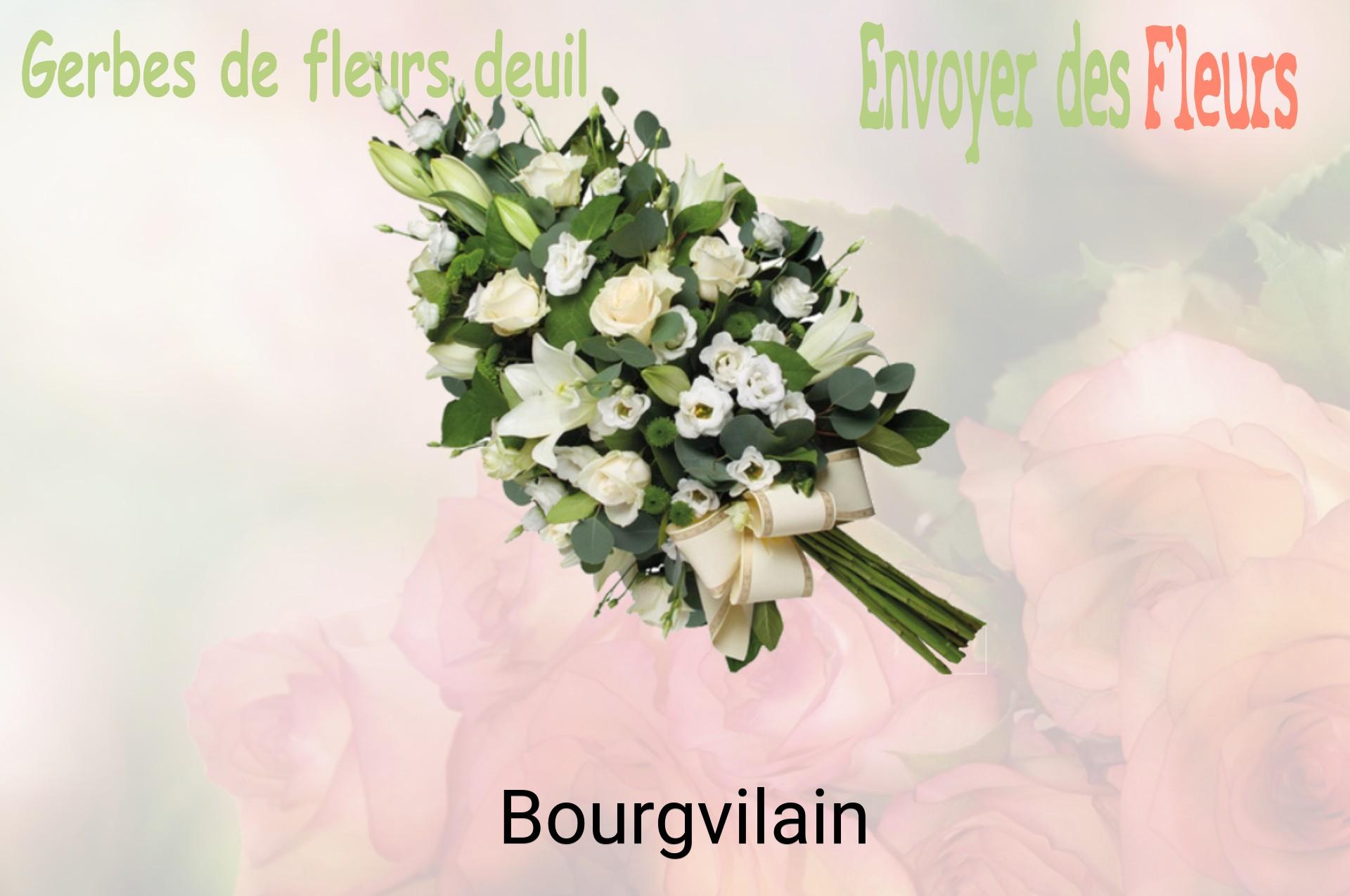 Gerbe de fleurs de deuil livrée à Bourgvilain